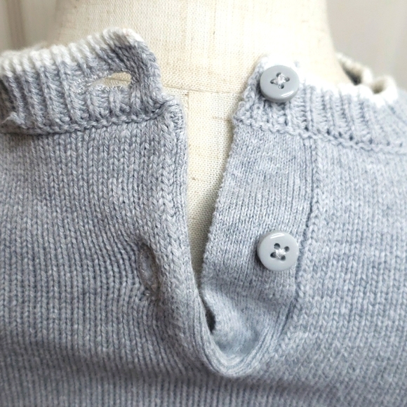 GYMBOREE GRAY WITH WHITE POLKA-DOT SNOWMAN ⛄ SWEATER SIZE 18-24 MONTHS - Picture 5 of 10